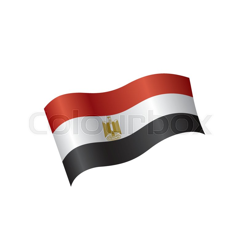 800x800 Egypt Flag, Vector Illustration On A White Background Stock