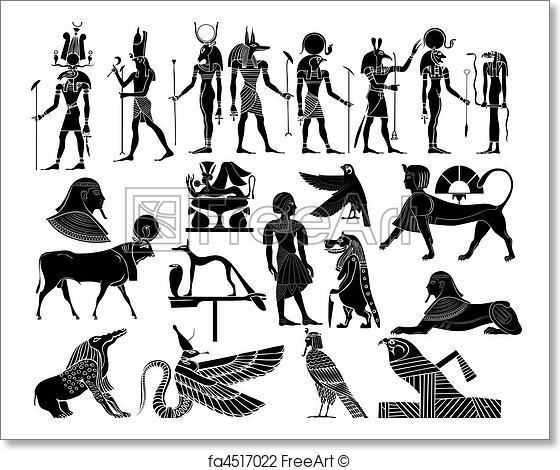 560x470 Free Art Print Of Vector Themes Of Ancient Egypt. Vector