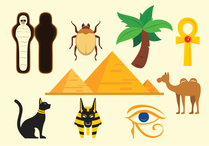 700x490 Piramide Egypt Icons Vector
