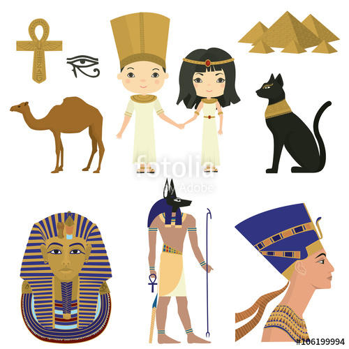 500x500 Symbols Of Egyptian Culture. Egypt. Vector Set Stock Image And