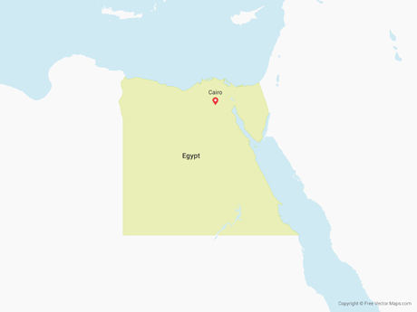 460x345 Vector Map Of Egypt Free Vector Maps