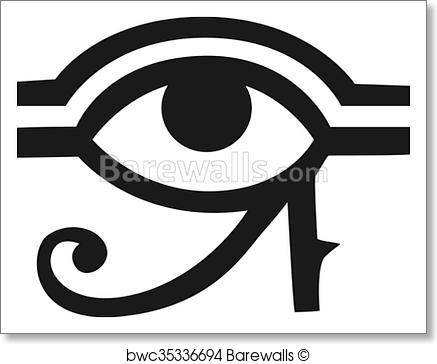 437x364 Art Print Of Egypt God Ra Vector Symbol Hand Drawn Set