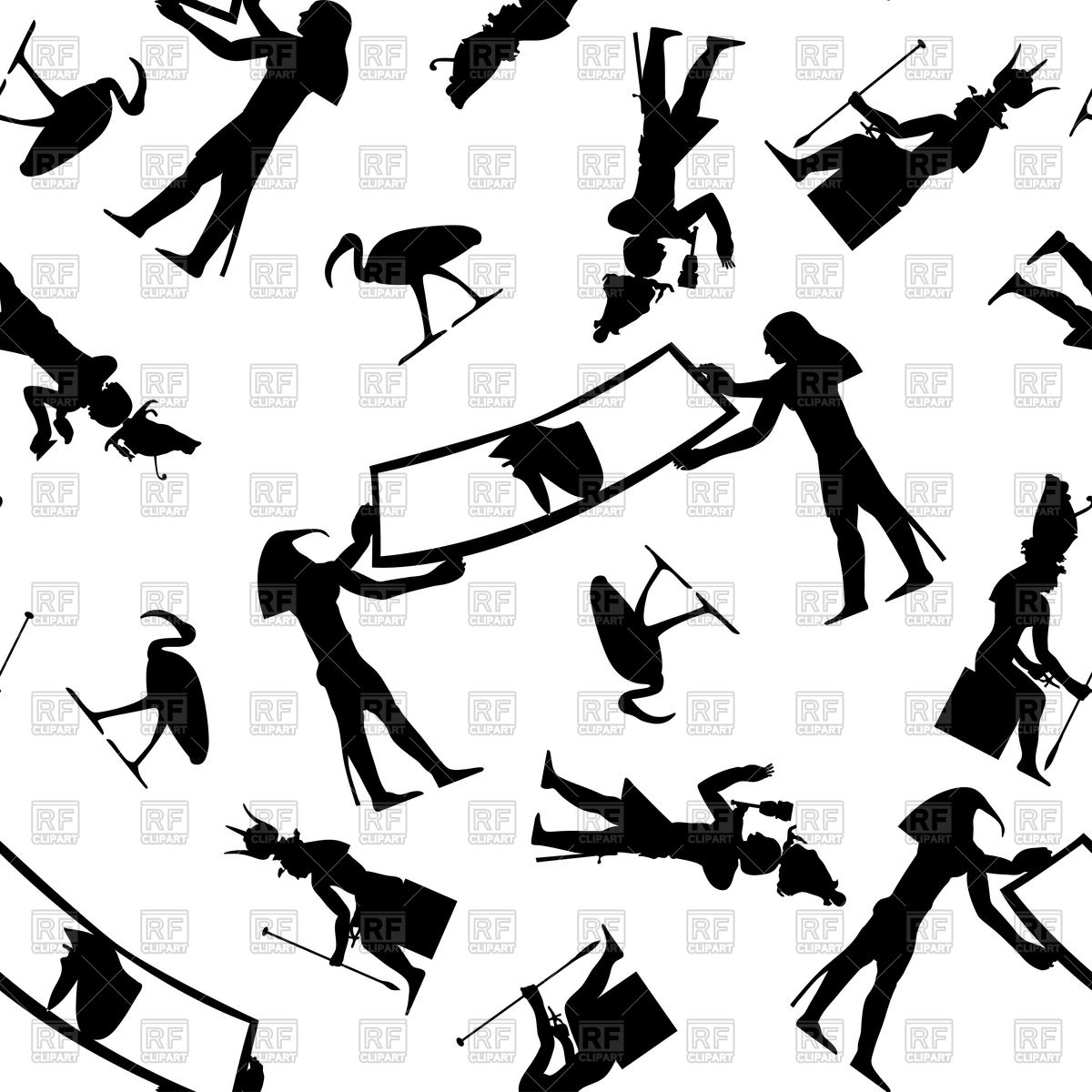 1200x1200 Egyptian Seamless Wallpaper Vector Image Vector Artwork Of