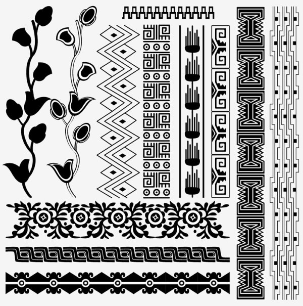 600x605 Egyptian Style Floral Pattern 5 Eps Format Free Vector Download