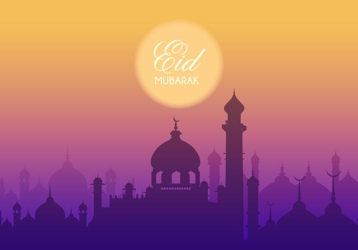 700x490 Eid Mubarak Vector Background