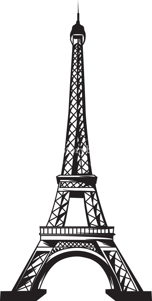 504x1000 Vector Eiffel Tower Royalty Free Stock Image