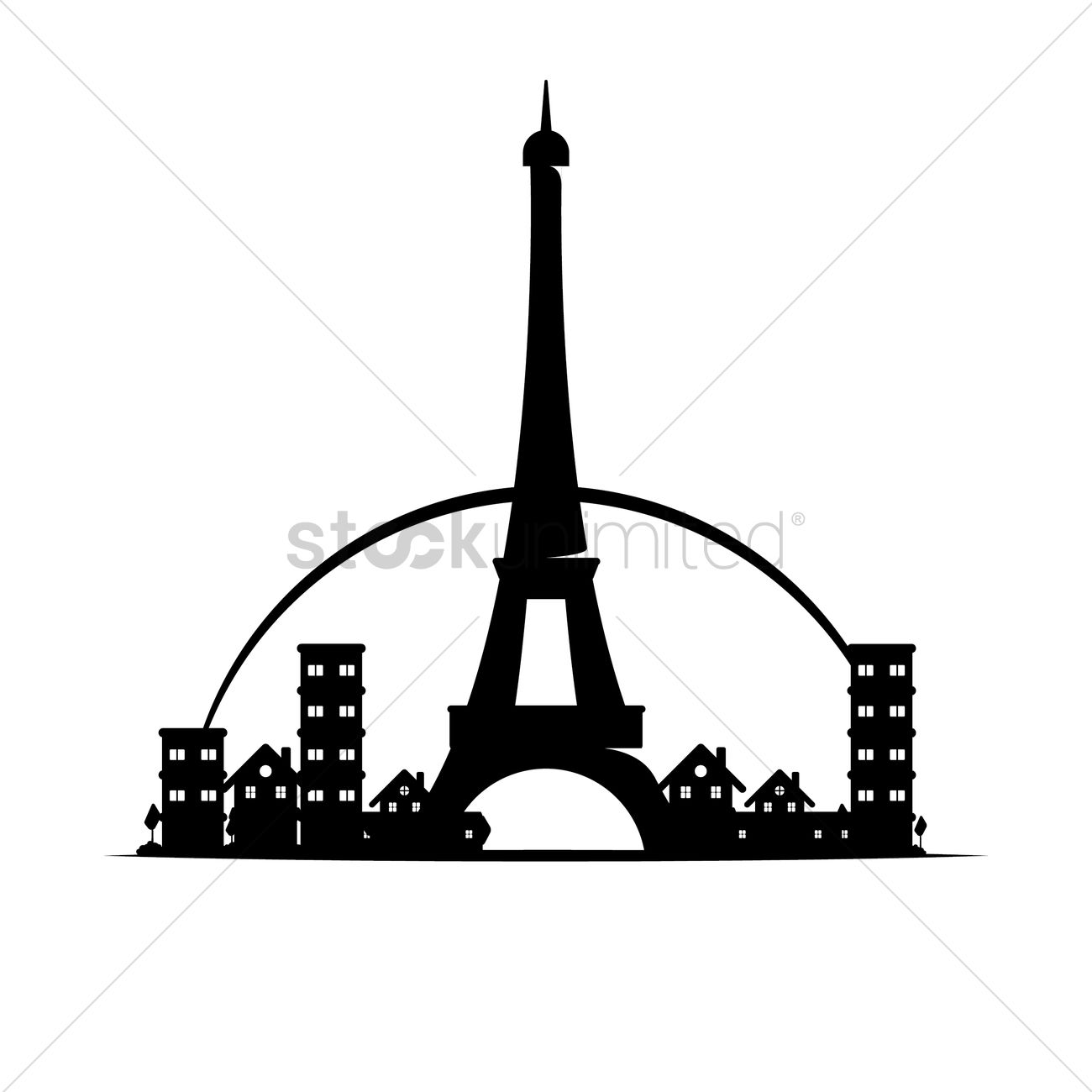 1300x1300 Eiffel Tower Vector Image
