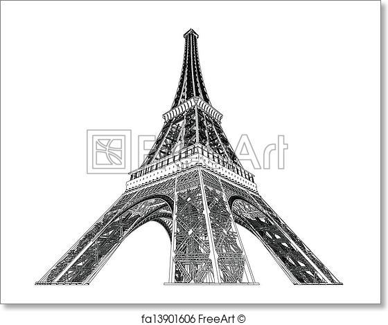 560x470 Free Art Print Of Eiffel Tower Vector Illustration Freeart