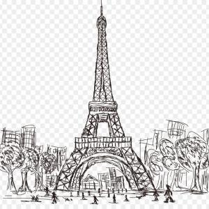 300x300 Paris Sign French Famous Landmark Eiffel Tower Vector Lazttweet
