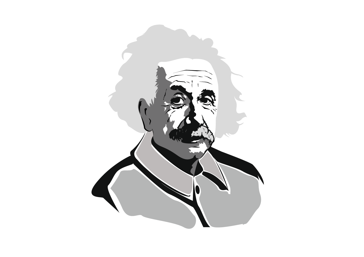 1500x1060 Albert Einstein Vector Portrait