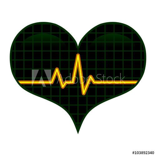 500x500 Heart Ekg Vector Illustration