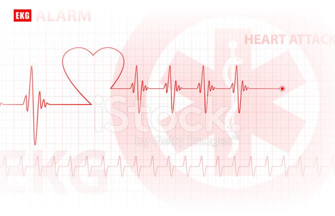 682x440 Ecg Monitoring Of The Heart Medical Background, Vector Stock