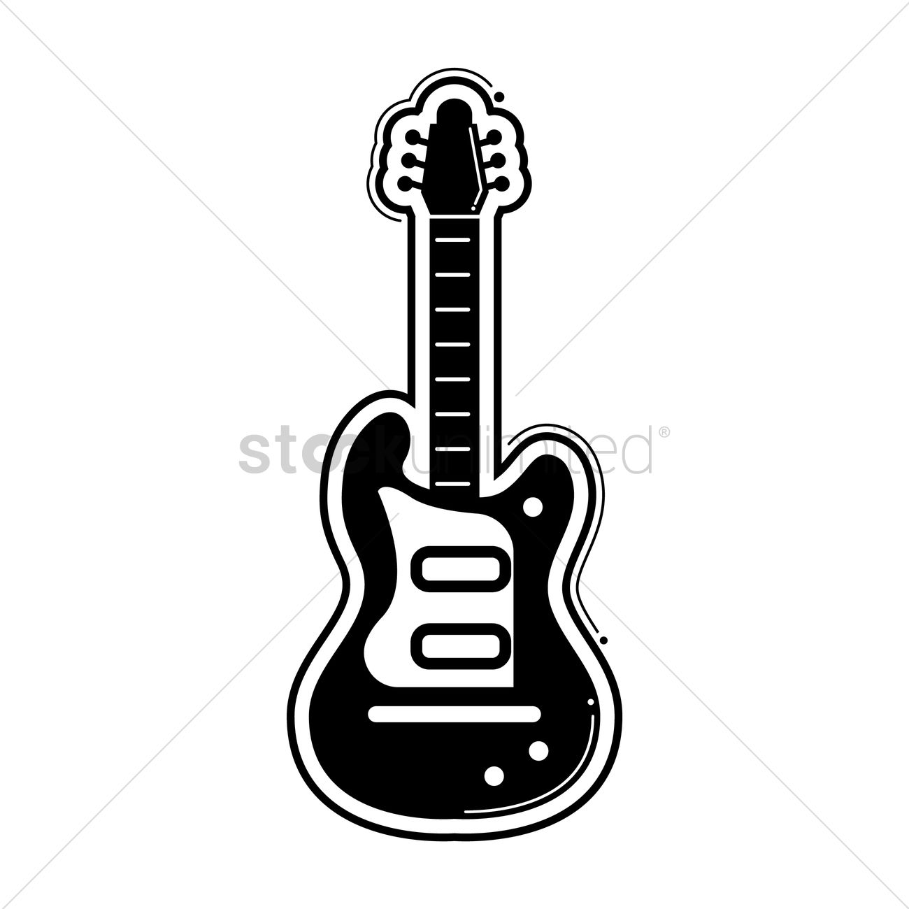 1300x1300 Electric Guitar Vector Image