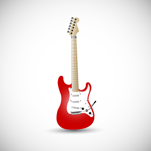 500x500 Red Electric Guitar Vector Illustration Free Download