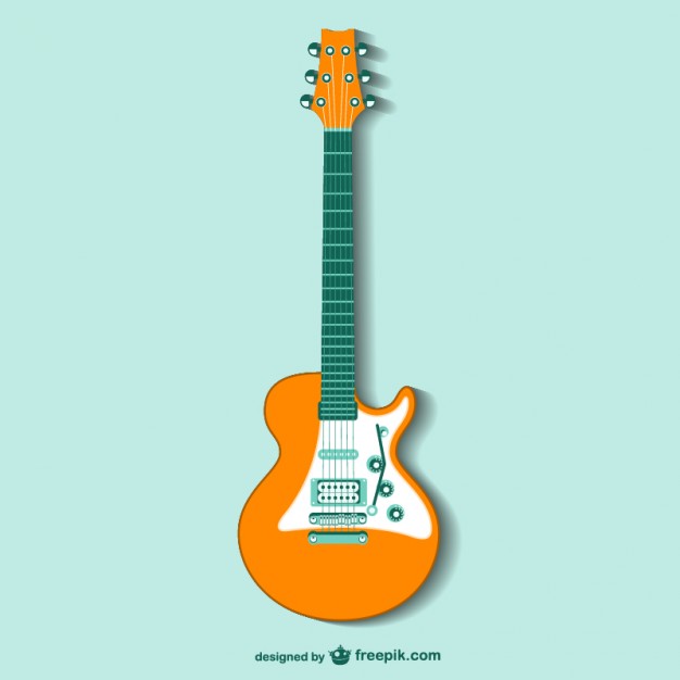626x626 Retro Guitar Vector Vector Free Download