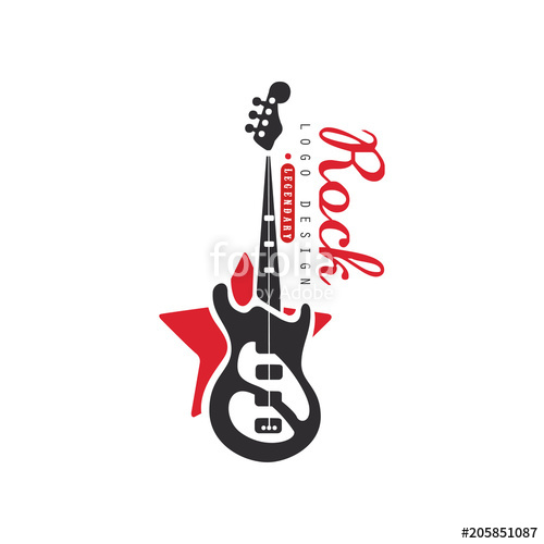 500x500 Rock Logo Design, Emblem For Rock Band Or Festival With Electric