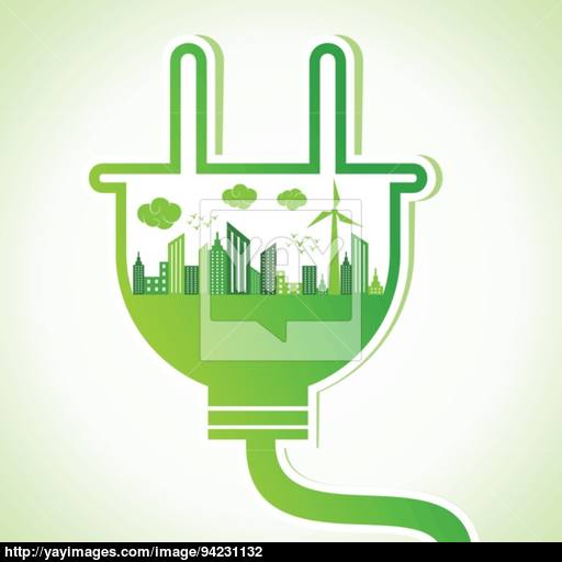512x512 Ecology Concept With Electric Plug