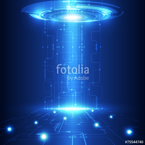 500x500 Vector Abstract Future Technology, Electric Telecom Background