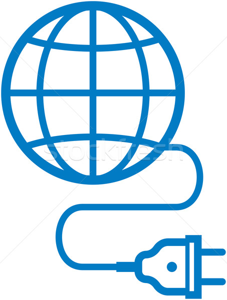 453x600 Earth + Electric Plug Vector Illustration Vector Illustration
