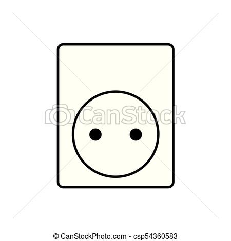 450x470 Electrical Outlet Icon Vector Illustration.