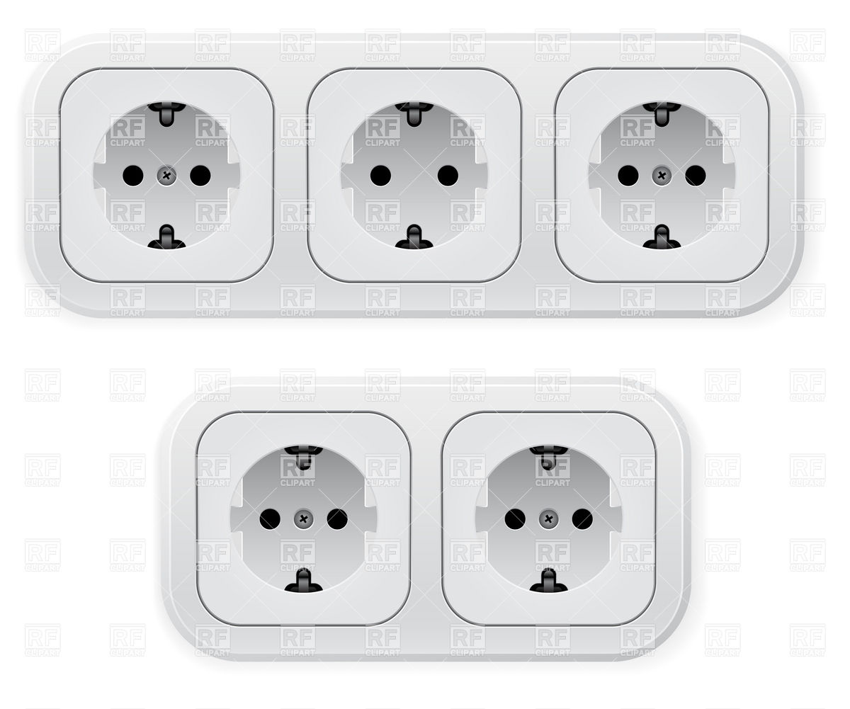 1200x1001 Set Of Electrical European Wall Sockets Vector Image Vector