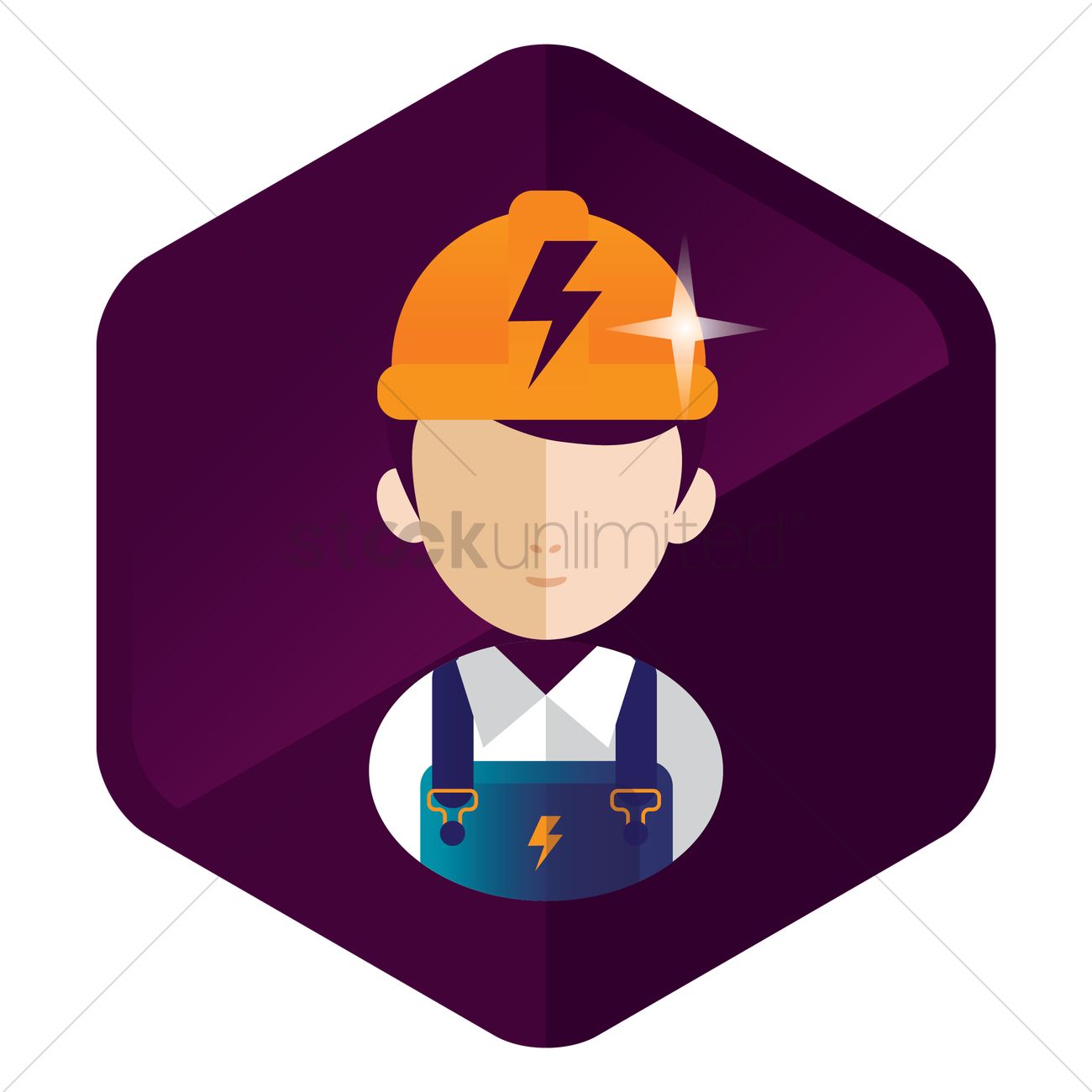 1300x1300 Electrician Vector Image