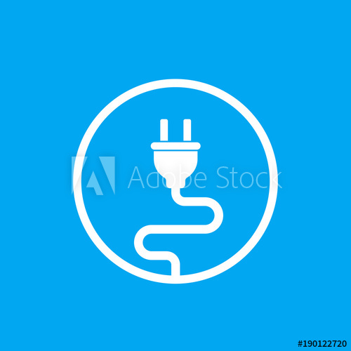 500x500 Electric Plug, Electricity Vector Icon