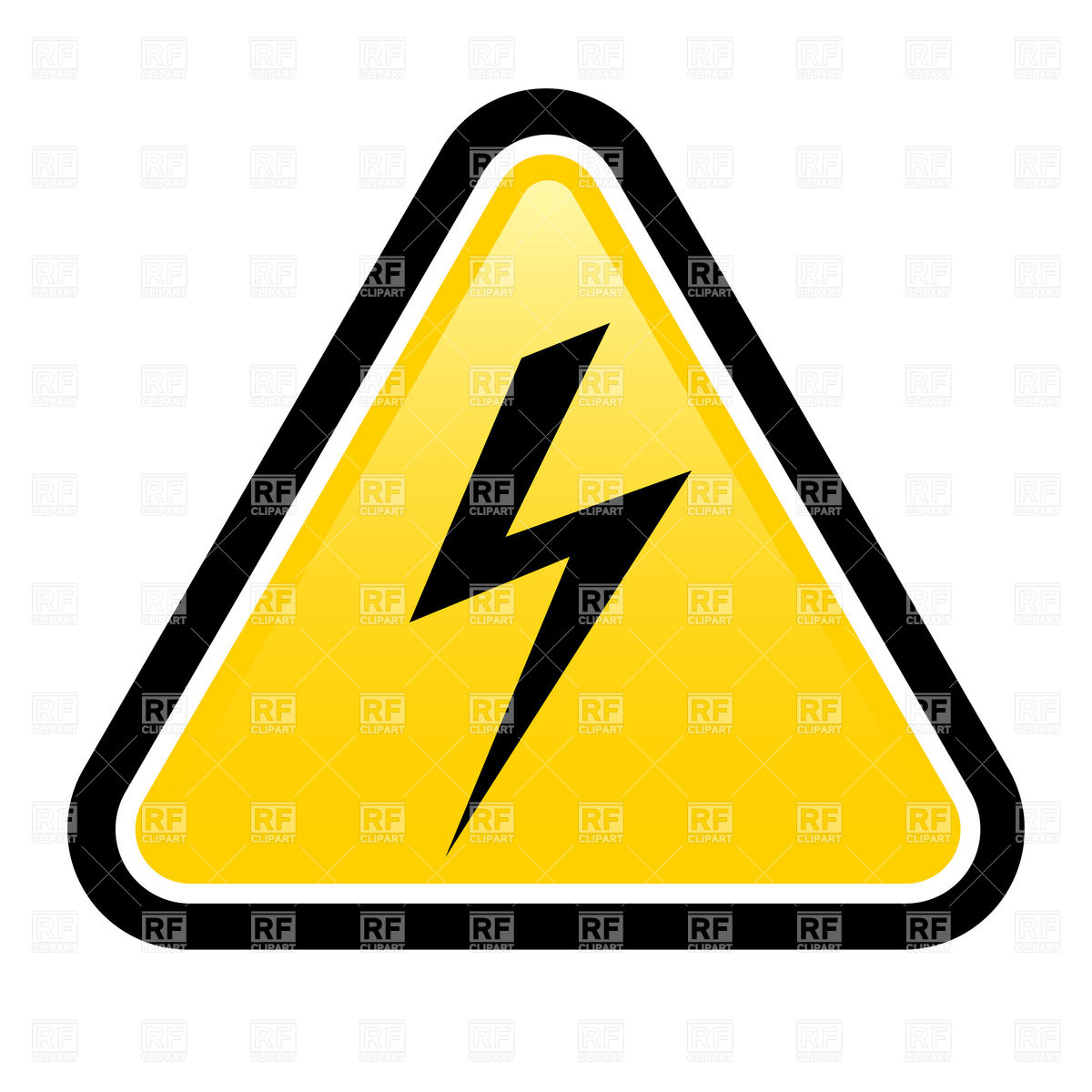 1200x1200 High Voltage And Electricity Sign Vector Image Vector Artwork Of