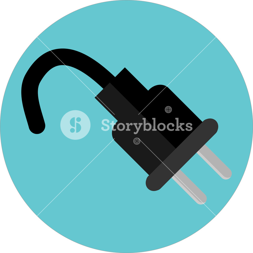 1000x1000 Icon Plug. Electricity Power Energy, Electric Adapter And Wire