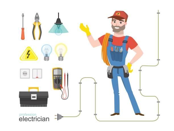 612x462 Professional Electrician Infographics Electricity Tools