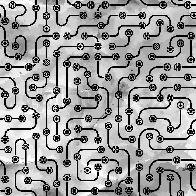 800x800 Electronic Circuit Board. Seamless Pattern. Stock Vector Colourbox