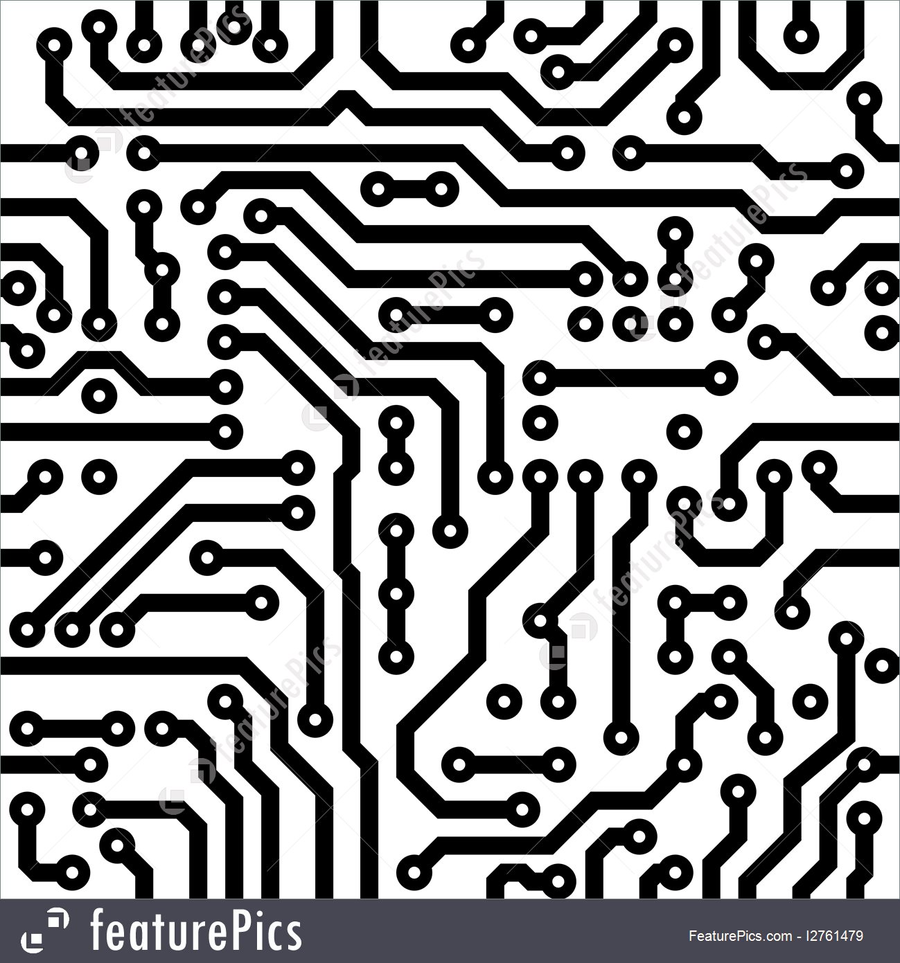 1299x1391 Technology Seamless Circuit Board