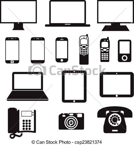 433x470 Electronic Devices On A White Background.