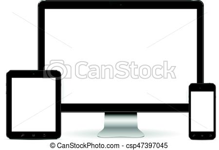450x309 Vector Electronic Media Devices. Modern Technology Devices