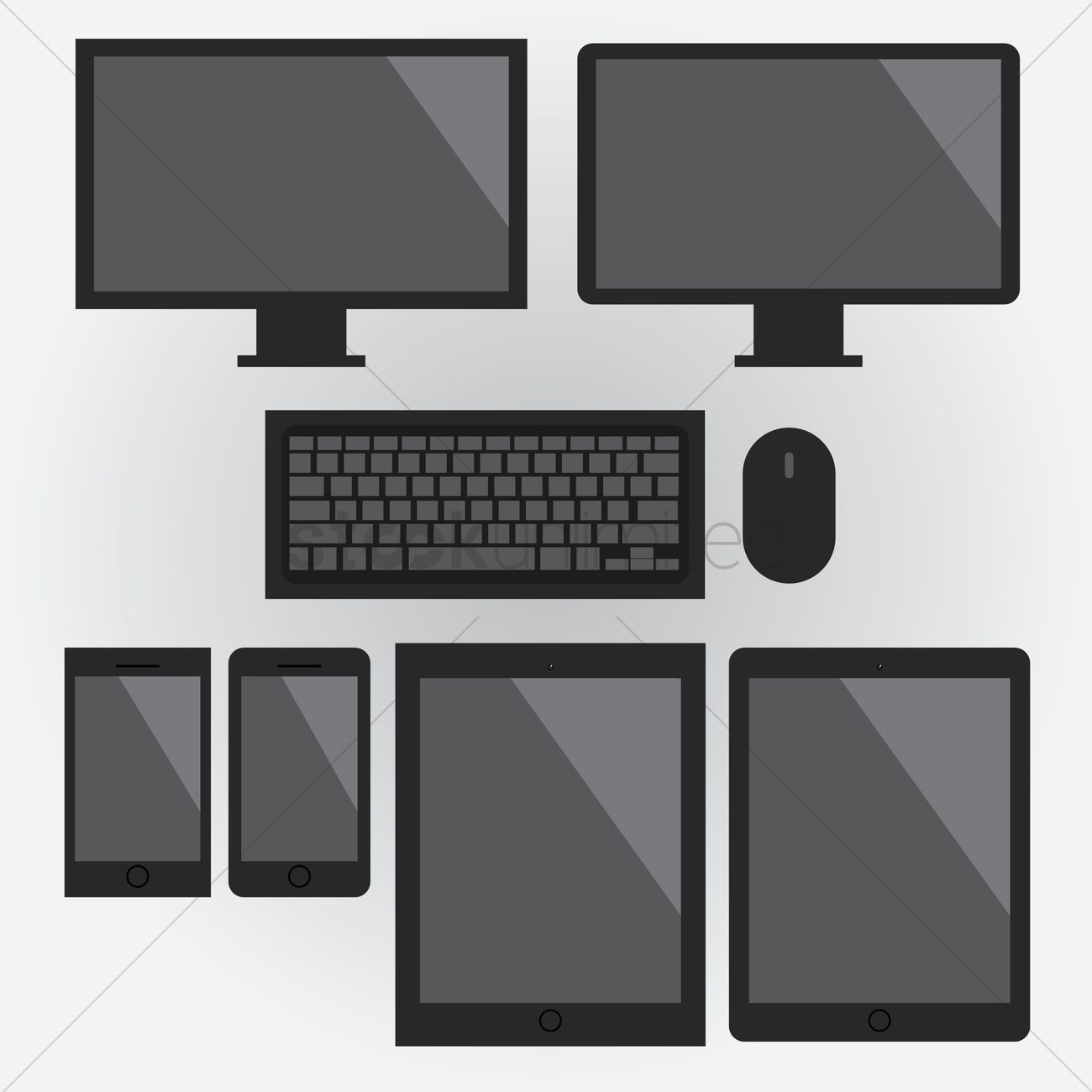 1300x1300 Electronic Devices Vector Image