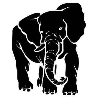 332x332 Vector De Elefantes