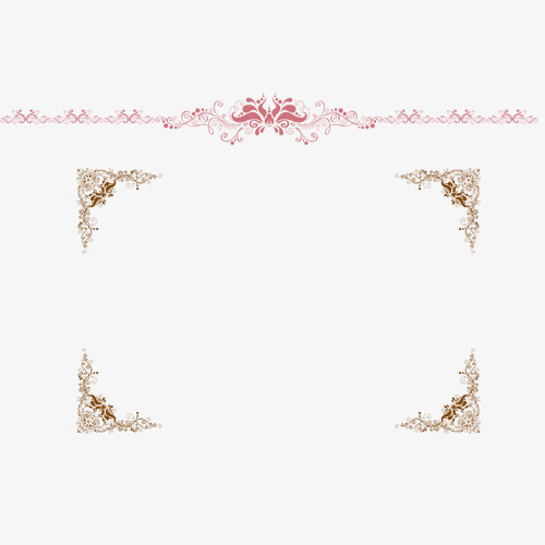 500x500 Pink Border, Vector Borders, Retro Pattern, Delicate And Elegant