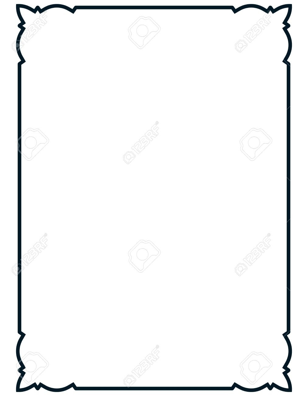 1013x1300 Classy Border Vector