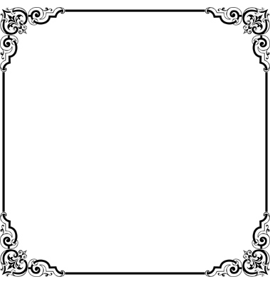 380x400 Classy Border Vector Clipart