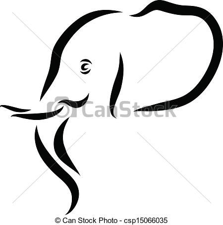 450x454 Vectors Of Elephant Head