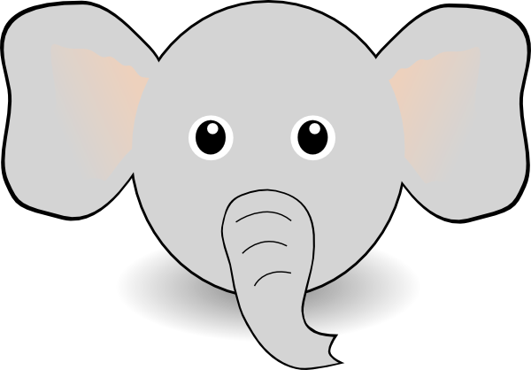 600x418 Collection Of Free Vector Elephant Leaf. Download On Ubisafe
