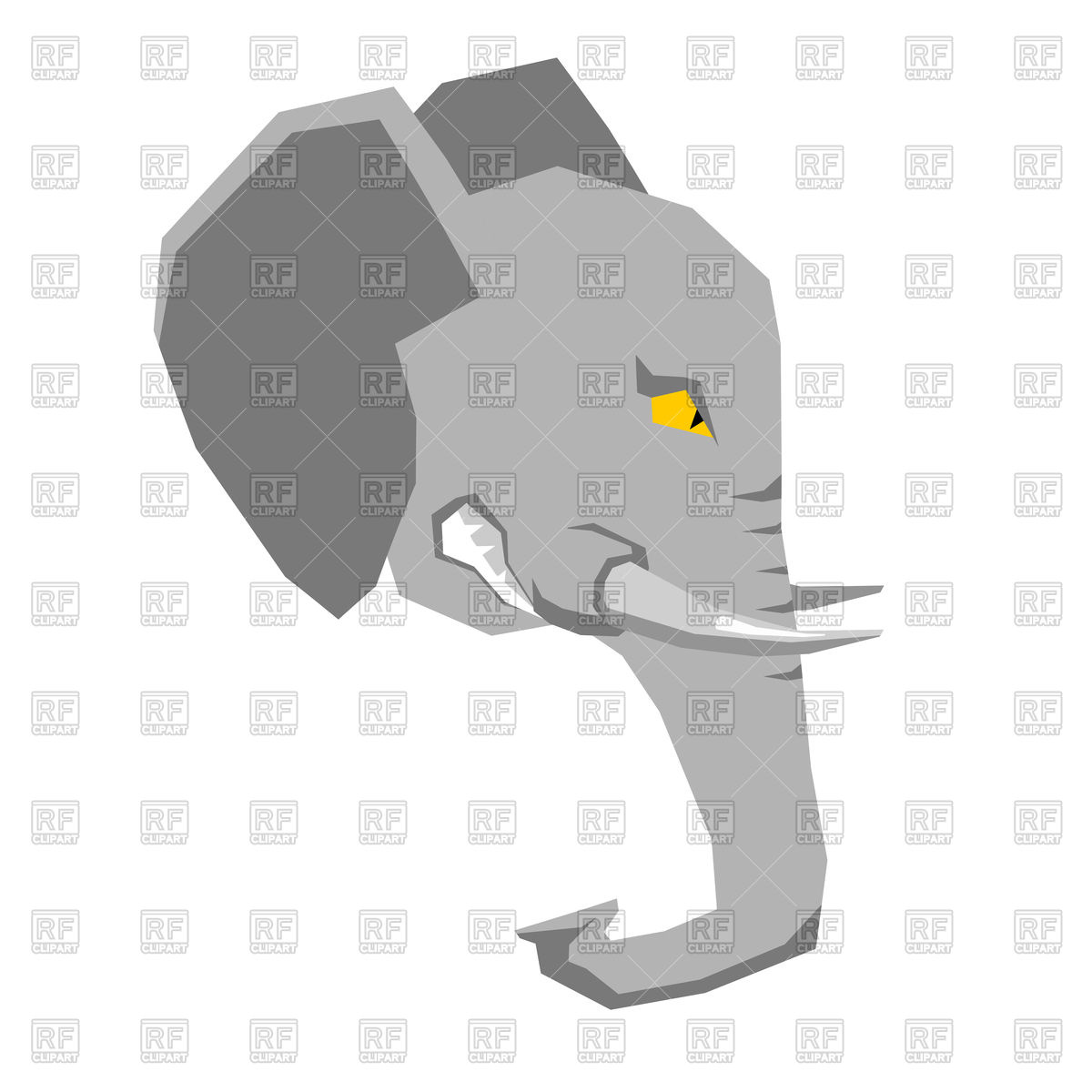 1200x1200 Angry Elephant Head Vector Image Vector Artwork Of Plants And