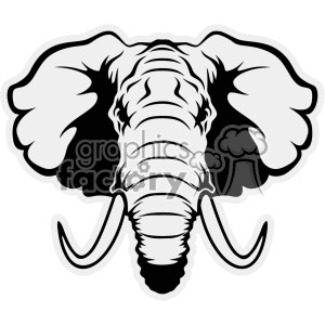 300x300 Royalty Free Elephant Head Vector Cut Files 403031 Vector Clip Art