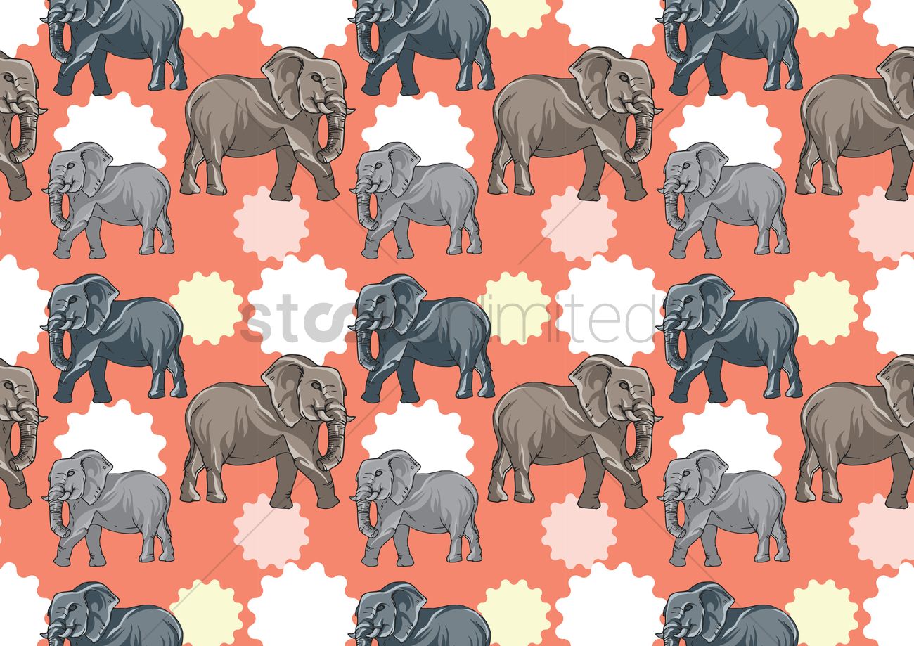 1300x919 Elephant Print Design Vector Image