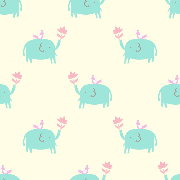 626x626 Print Elephant Pattern Vector Premium Download