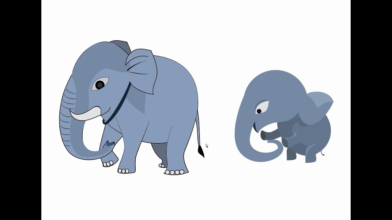 1280x720 Elephant Vector Illustration Adobe Illustrator Tutorial Part 1