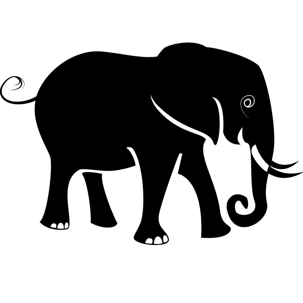 1024x1024 Elephant Vector Silhouette If You Want To Use This Image