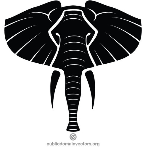 500x500 Elephant Vector Silhouette Public Domain Vectors