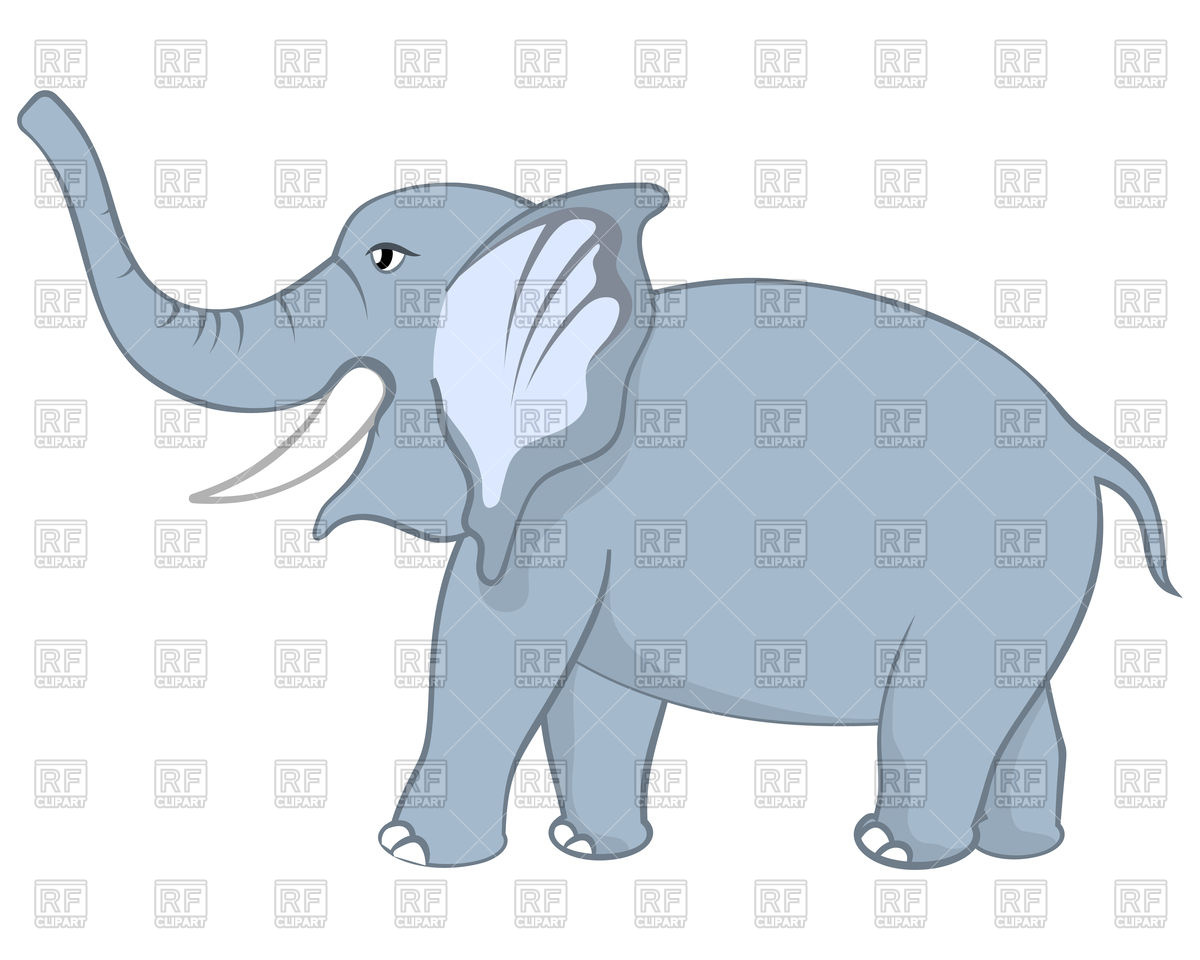 1200x960 Funny Cartoon Character Elephant Vector Image Vector Artwork Of