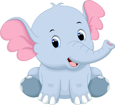 396x363 Lovely Cartoon Elephant Vector Free Vector In Encapsulated